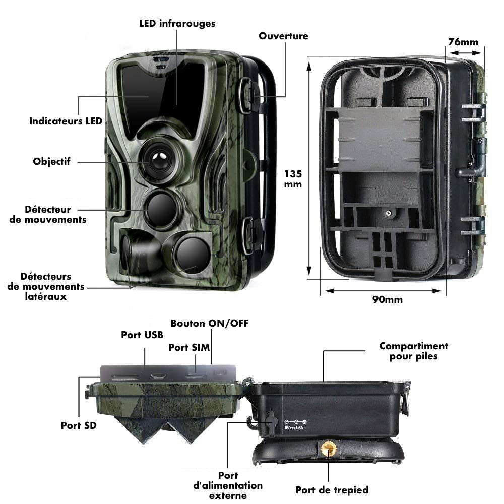 Caméra de chasse avec écran - Moment chasse® - Moment chasse